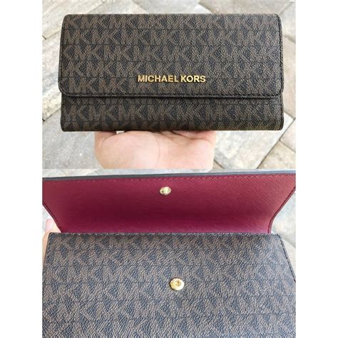 michael kors purse and wallet set|michael kors signature wallet brown.